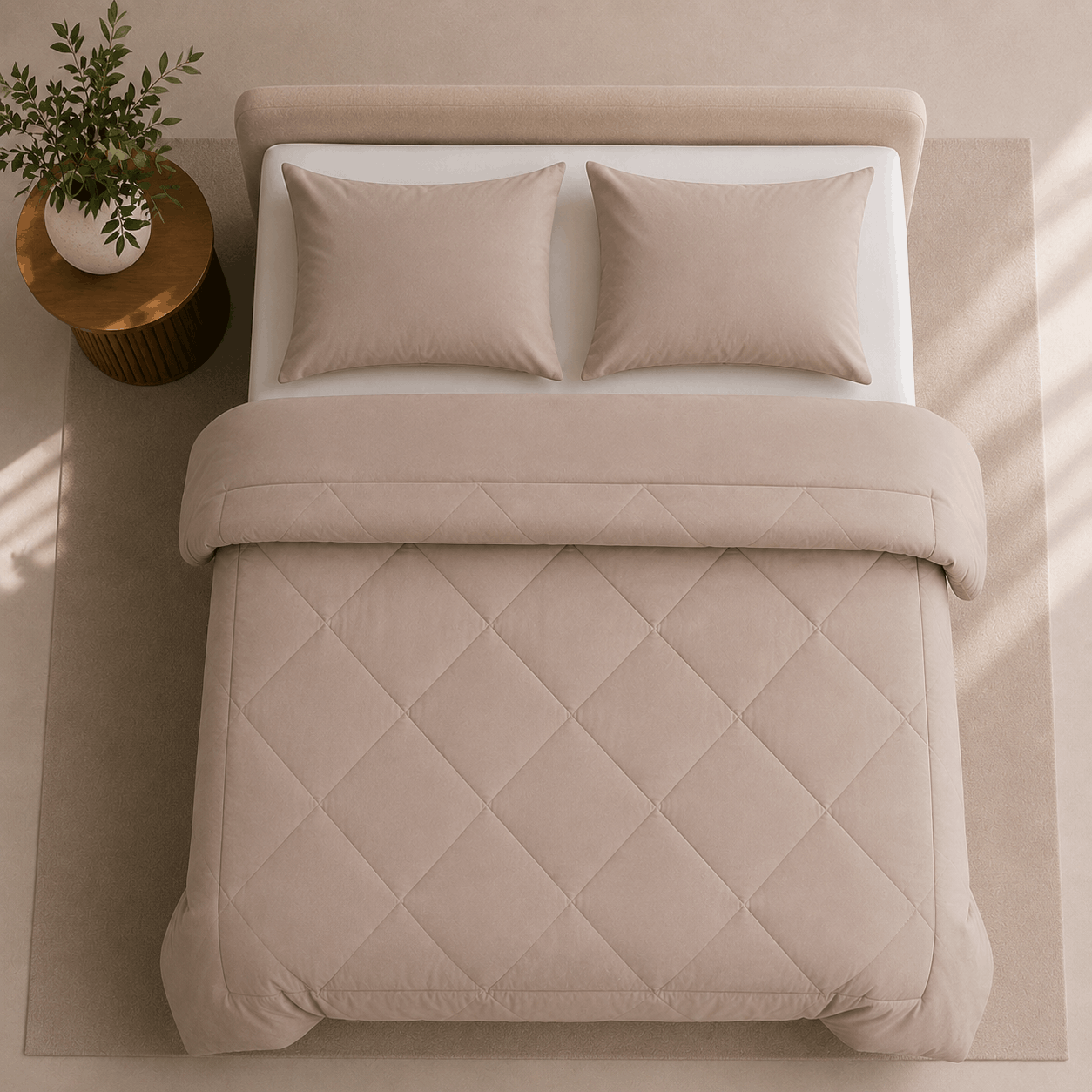 Ursprungsruhe™ All-in-One Bettdecke – Die Bettdecke ohne Bettwäsche I Kühl im Sommer & warm im Winter